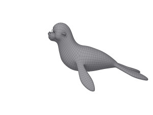 Seal cartoon Modello 3D