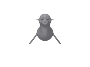 Seal cartoon Modello 3D