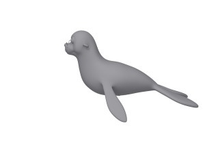 Seal cartoon Modello 3D