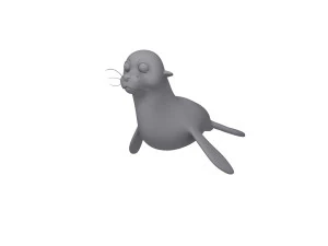 Desenho de selo Modelo 3D