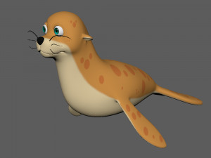 Seal cartoon Modello 3D