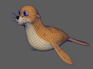 Seal cartoon Modello 3D