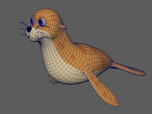 Desenho de selo Modelo 3D