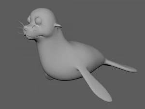 Desenho de selo Modelo 3D