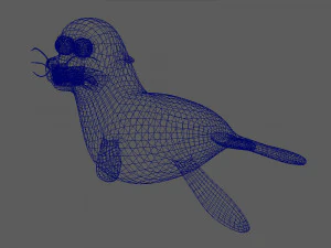 Desenho de selo Modelo 3D