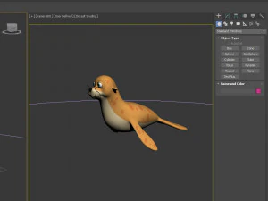 Desenho de selo Modelo 3D