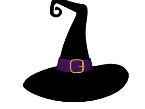 Hat Witch cartoon 3D Model