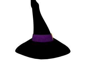Hat Witch cartoon Model 3D
