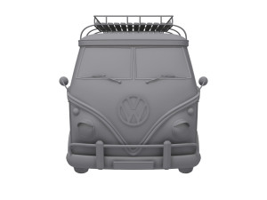 VW Camping Bus Cartoon Modelo 3D