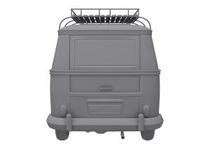 VW Camping Bus Cartoon Modelo 3D