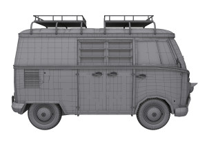 VW Camping Bus Cartoon Modelo 3D