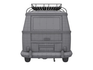 VW Camping Bus Cartoon 3D Model