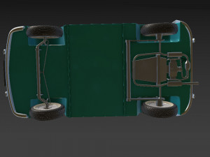 VW Camping Bus Cartoon Modelo 3D