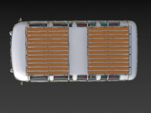 VW Camping Bus Cartoon Modelo 3D