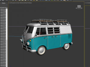 VW Camping Bus Cartoon Modelo 3D