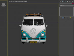 VW Camping Bus Cartoon Modelo 3D