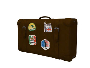 Travel bag cartoon 3D Model