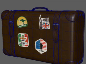 Travel bag cartoon 3D Model
