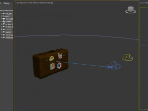 Travel bag cartoon 3D Model