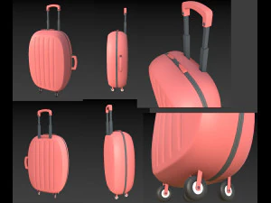 Suitcase cartoon 3D Model