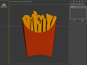 French fries cartoon 3D Model