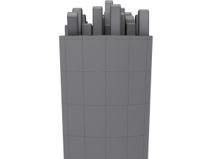 French fries cartoon 3D Model
