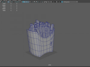 French fries cartoon 3D Model