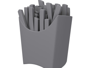 French fries cartoon 3D Model