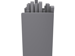 French fries cartoon 3D Model