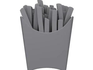 French fries cartoon 3D Model