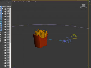 French fries cartoon 3D Model