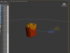 French fries cartoon 3D Model