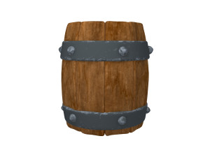 Medieval Wooden Mug Cartoon 3D Модель