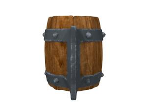 Medieval Wooden Mug Cartoon 3D Модель