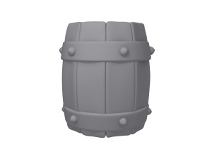 Medieval Wooden Mug Cartoon 3D Модель