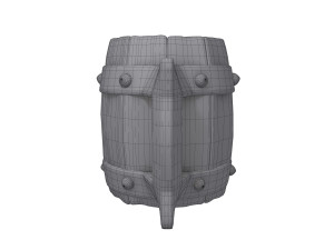 Medieval Wooden Mug Cartoon 3D Модель