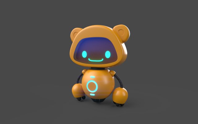 Robot 2 Cartoon Modelo 3D .c4d .max .obj .3ds .fbx .stl .blend 