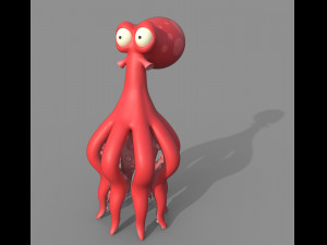 Octopus Cartoon 02 3D Model