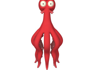 Octopus Cartoon 02 Model 3D