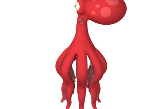 Octopus Cartoon 02 Model 3D