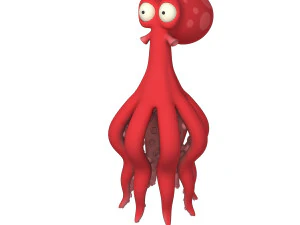 Octopus Cartoon 02 3D Model