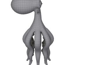 Octopus Cartoon 02 Model 3D