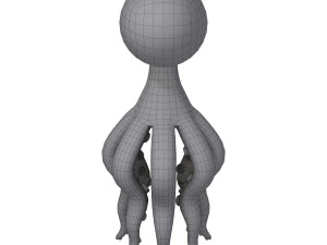 Octopus Cartoon 02 3D Model