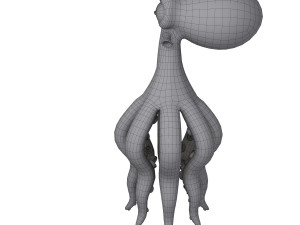 Octopus Cartoon 02 Model 3D