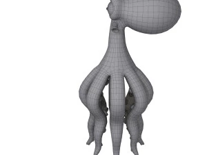 Octopus Cartoon 02 3D Model