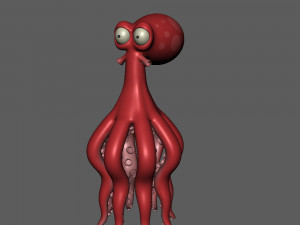 Octopus Cartoon 02 Model 3D