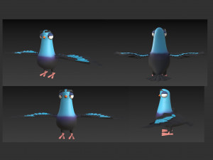 Pigeon cartoon 3Dモデル
