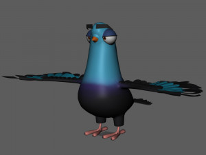 Pigeon cartoon 3Dモデル