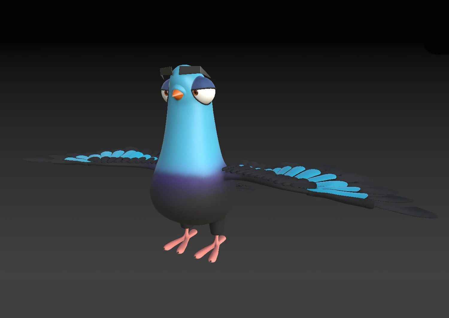 Duif tekenfilm 3D Model .c4d .max .obj .3ds .fbx .stl .blend 