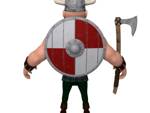 Dessin anim&eacute; viking Modèle 3D